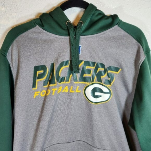 Green Bay Packers Sweatshirt Large NFL Apparel Green Gray - Picture 4 of 12